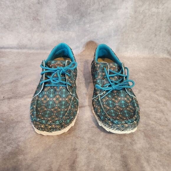 Twisted X Eco Patterned Casual Shoes with Blue Accents Size 6.5 - Picture 7 of 9